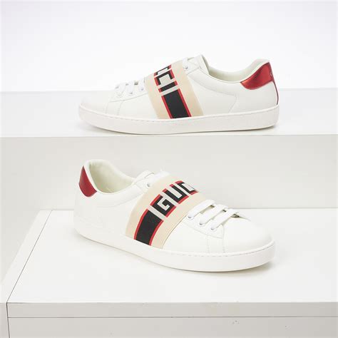 gucci white new ace elastic band sneakers|Gucci ace sneakers.